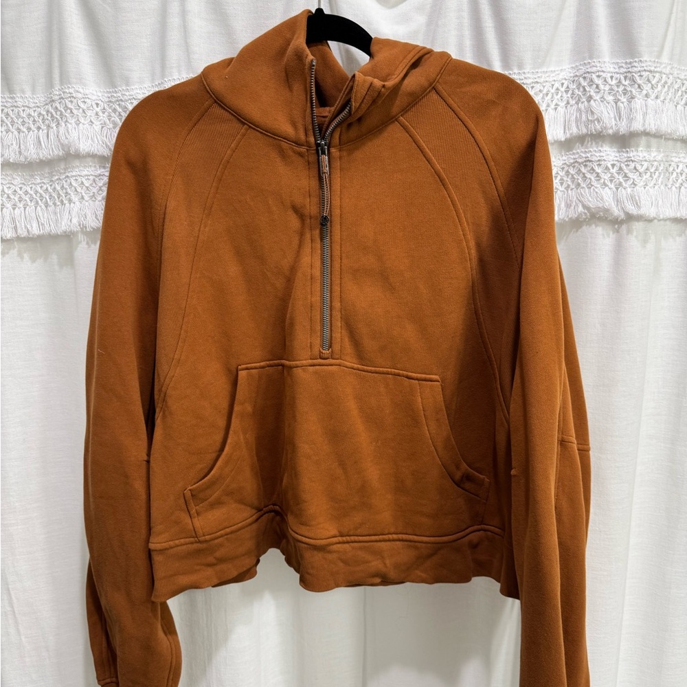 lululemon scuba half-zip texas longhorn color